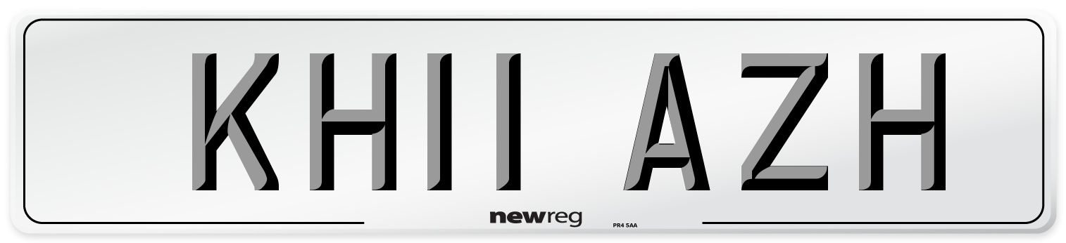 KH11 AZH Number Plate from New Reg